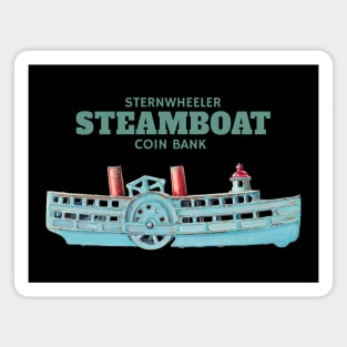 Sternwheeler Steamboat Coin Bank Magnet